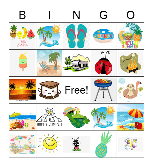 summer Bingo Card