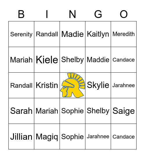 2020-2021 Cheer Bingo Card