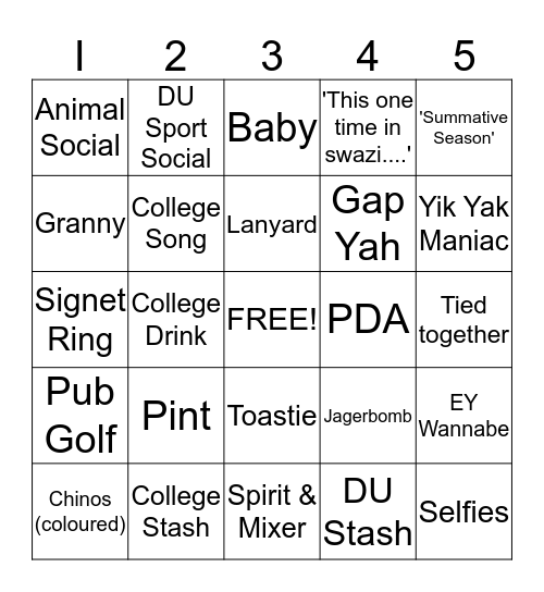 Tanzania Bingo! Bingo Card