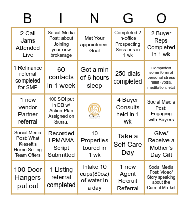 May I$ For Money Bingo Card