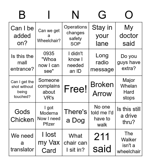 FOB NASH Bingo Card