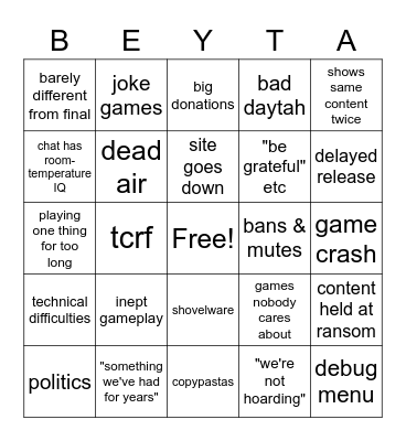 hidden palace stream Bingo Card