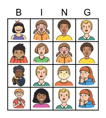 Feelings Bingo Card