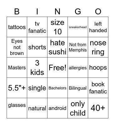 Boss Chics Bingo Card