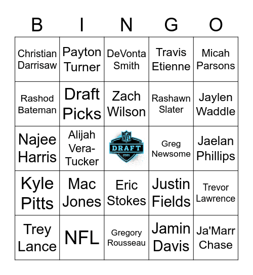2021 NFL Draft Bingo Card