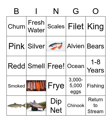 Salmon Bingo Card