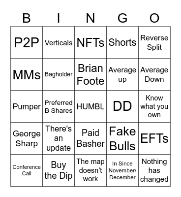 HUMBL BINGO Card