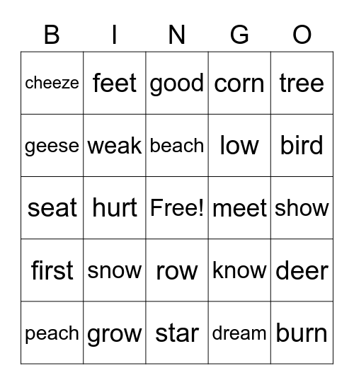 OG Bingo Card