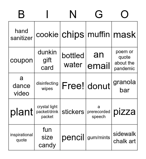 Teacher Appreciation Bingo Card