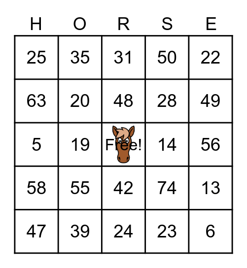 DERBY DAY BINGO Card