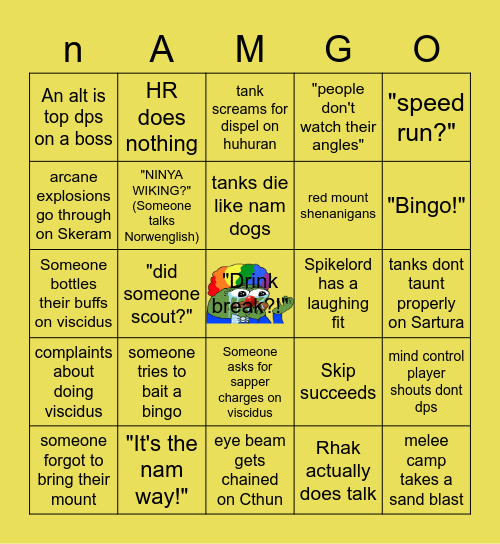 AQ40 nAMGO Bingo Card