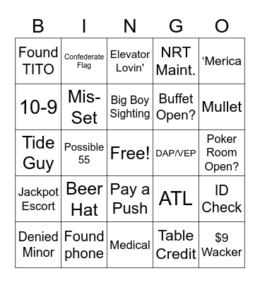 Race Weekend May 2021 Bingo Card