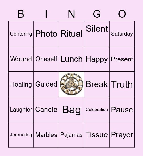 Pause the Pandemic Bingo Card