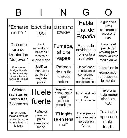 EL FULANO ESE Bingo Card