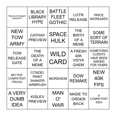 EVERYTHING ELSE Bingo Card