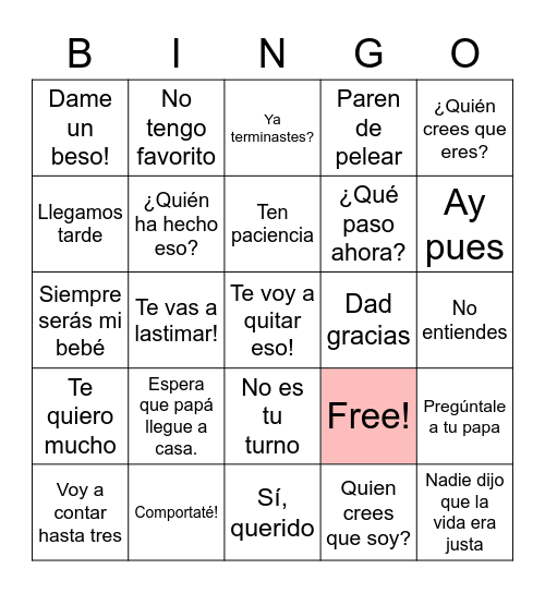 Mother's Day Bingo! Bingo Card