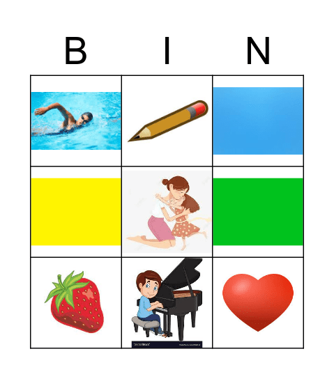 Mother´s day Bingo Card