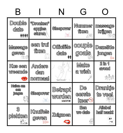 Friends With Benefits! Bingo Card