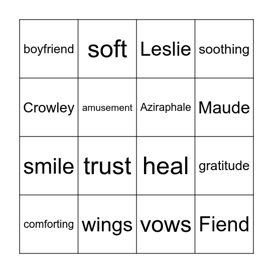 LOVE AND HOPE BINGO Card