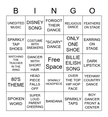 COMP BINGO Card