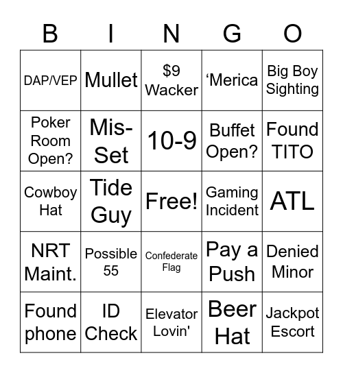 Race Weekend May 2021 Bingo Card