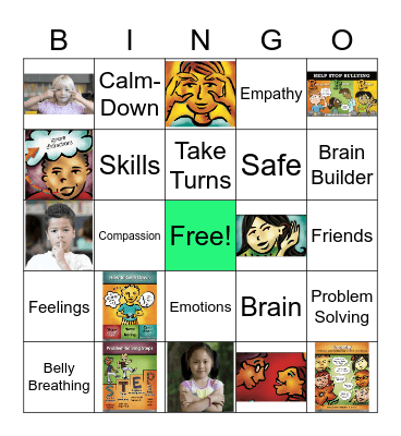 Second Step Bingo Card