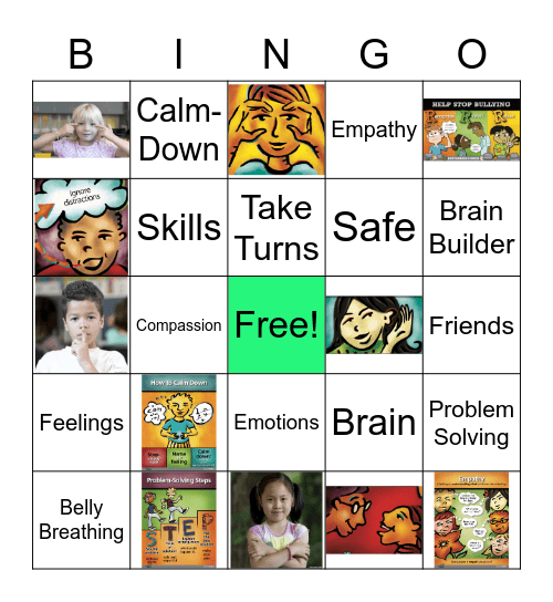 Second Step Bingo Card