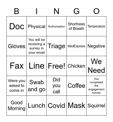 Shadyside Bingo Card