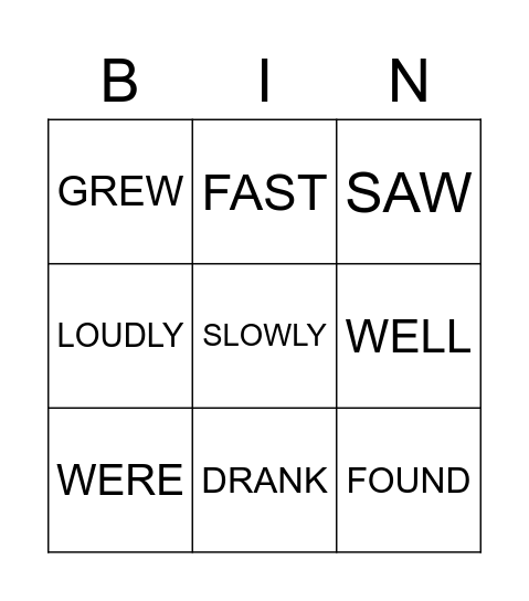 LET'S PLAY BINGO! Bingo Card