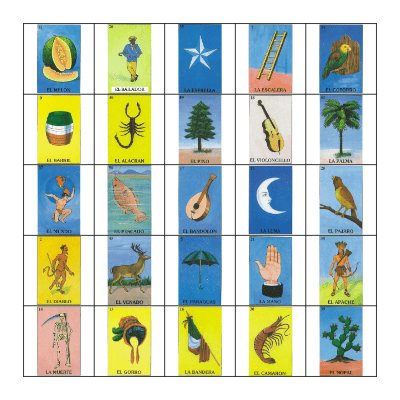 Loteria Cinco Bingo Card