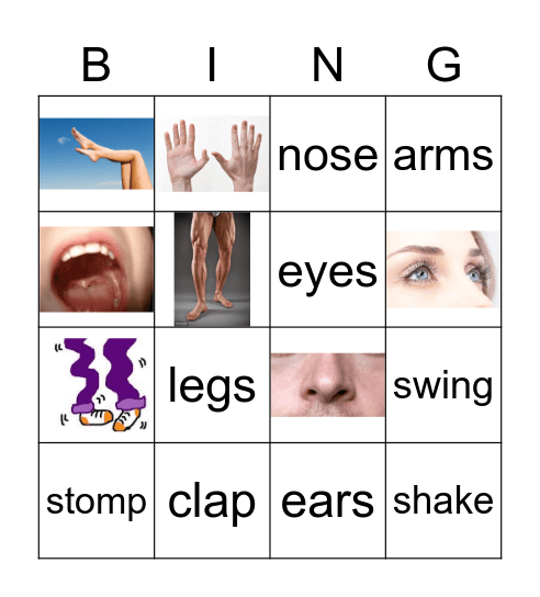My Body (EUS U8L1+2) Bingo Card