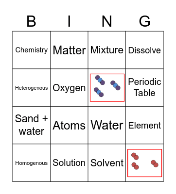 Mixtures Bingo Card