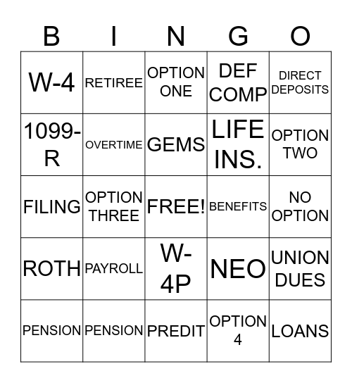 JEANNETTE LONG Bingo Card
