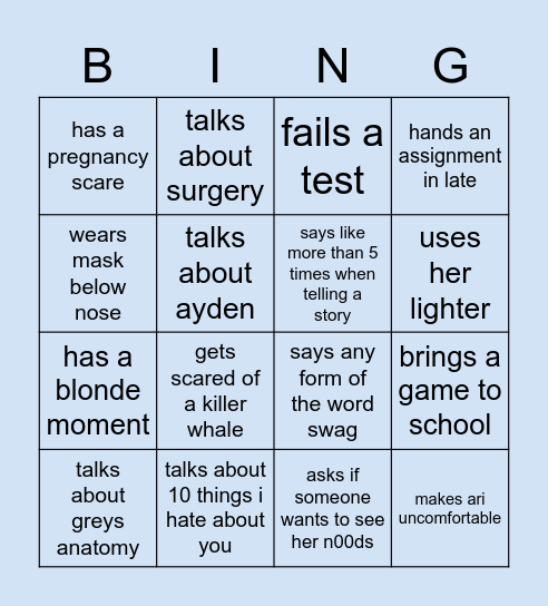 alyssa-skye Bingo Card