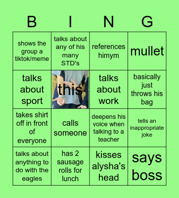 tristan Bingo Card