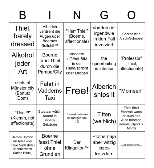 Münster 3.5.21 Bingo Card
