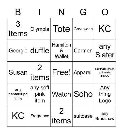 Mother's Day Bingo Card