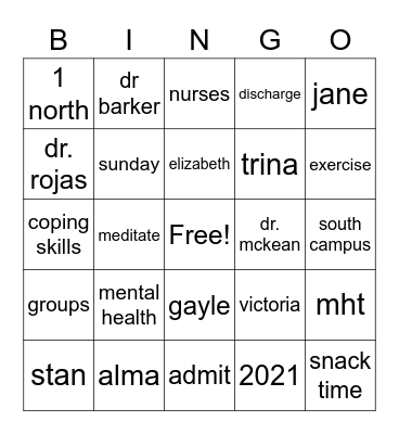 1north Bingo Card