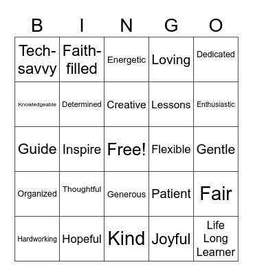 Teacher Appreciation- "In-Flight" Entertainment Bingo Card