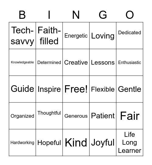 Teacher Appreciation- "In-Flight" Entertainment Bingo Card