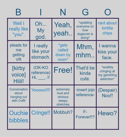 I can see the future of sweetie... Bingo Card