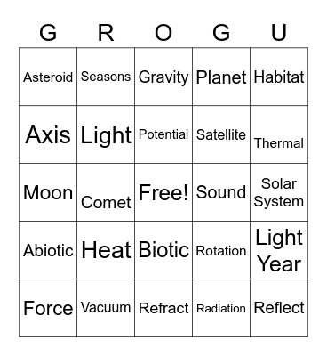 Star Wars Bingo Card