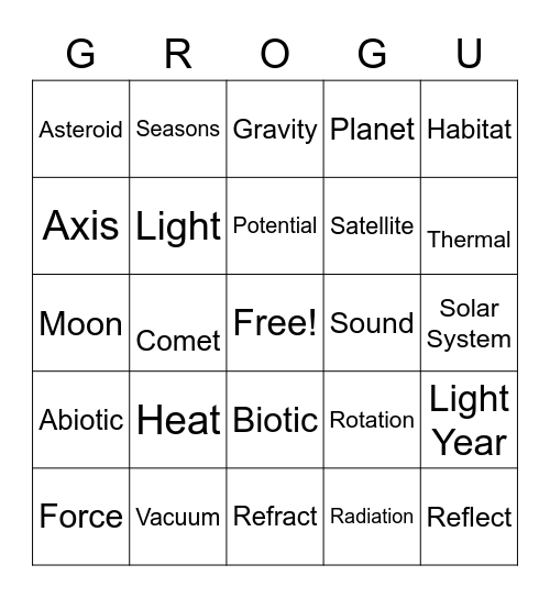 Star Wars Bingo Card