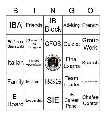 International Business Association Bingo Card