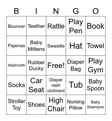 Katie's Bingo Card