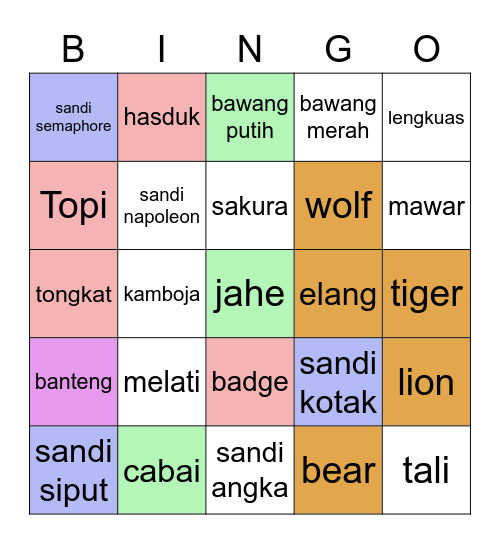 PUNYA ACHEL Bingo Card