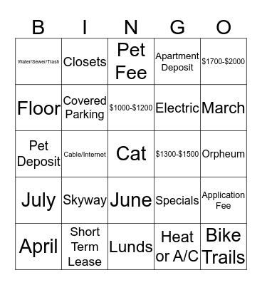 Phone Call Bingo!! Bingo Card