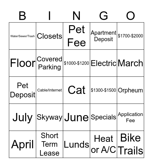 Phone Call Bingo!! Bingo Card