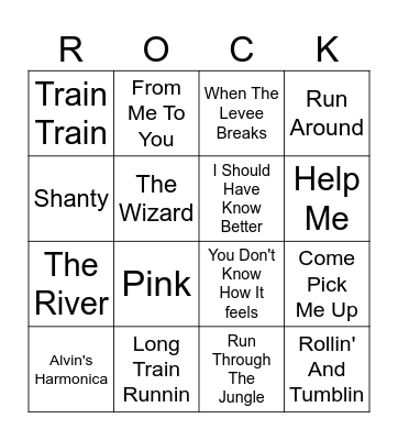 Harmonica Bingo Card