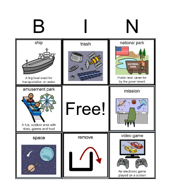 Space Trash Mission Bingo Card